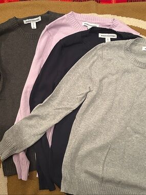 4-Pack Amazon Essentials Sweater Bundle - Dark Gray, Lavender, Navy, Light Gray